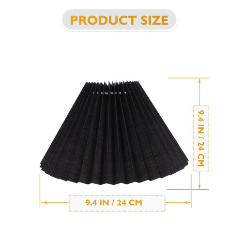 Abajur de tecido preto para quarto, ideal para decoração de mesa. 1