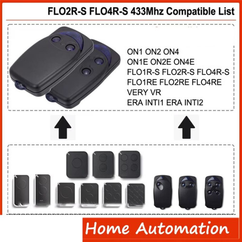 FLO2R-S 433MHz Rolling Code Telecomando per Porta da Garage FLO2R-S Telecomando per Cancello Flor-2 1