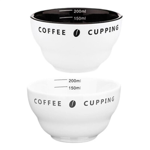 Coffee Cup 200ml Measuring Cup Stackable with Scale Coffee Tasting Bowl Professional Ceramic Coffee Cup Measuring Cup 2