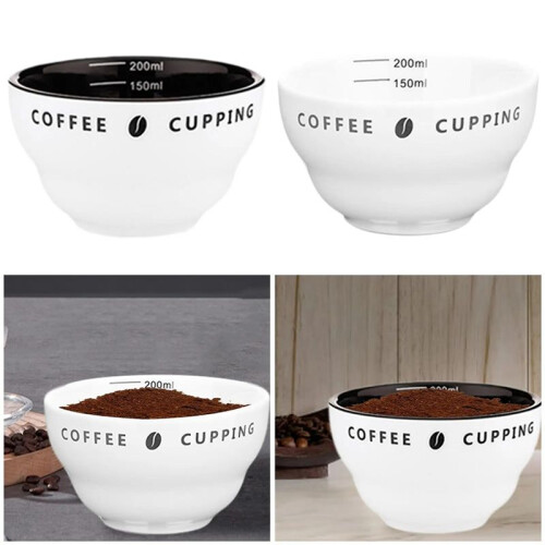Coffee Cup 200ml Measuring Cup Stackable with Scale Coffee Tasting Bowl Professional Ceramic Coffee Cup Measuring Cup 2