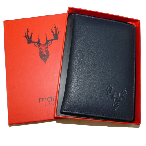 (Navy) Stag Passport & Card Holder 1