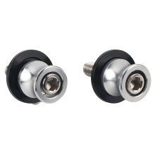 Motorcycle CNC Rear Swingarm Spool Sliders 10mm Silver for Easy Parking