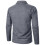 Men's Long Sleeve Quarter-Zip Polo Shirt Solid Ribbed Edge 5