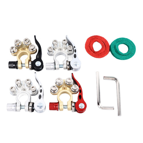 Copper Battery Terminal Connector Kit with Quick Release & Wrench 1