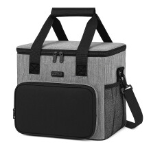 KEPLIN 16L Insulated Cooler Bag Waterproof & Leak Resistant with Shoulder Strap, Side & Front Pockets Portable Lunch Box (30 x 23 x 23 cm)