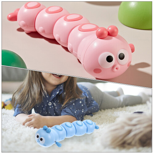 2Pièces Jouets Animaux Chenille Remontable En ABS 2