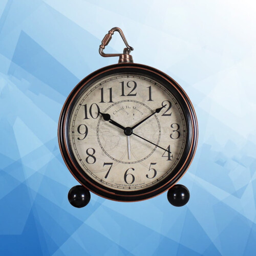 Bedroom Clock Small Size Alarm Electronic Main Vintage Black 2