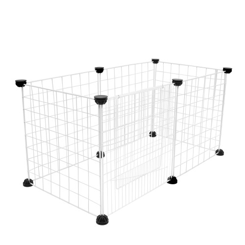 2Sets Wit Ijzerdraad Huisdierkooi Multifunctionele DIY Kat Hondenren 2