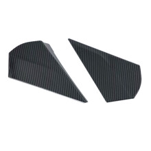 ABS Carbon Fiber Door Rear View Window Spoiler Triple-cornered Bezel Cover Trim for C-HR CHR 2016-2020
