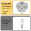 GU10 LAMP LIGHT BULB has 3 LED WARM WHITE 3W 5W 12V 6