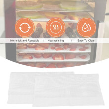 Silicon Dehydrator Lakan, Premium Non Stick Silikon Mesh för Frukt Dehydrator, Dehydrator Bricka ÅTeranväNdbar 12St