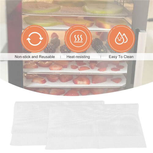 Silicone Dehydrator Sheets, Premium Non Stick Silicone Mesh for Fruit Dehydrator, Dehydrator Tray Reusable 12Pcs