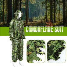 Traje de Camuflaje de Hojas BióNicas de Flores Adhesivas, Traje de Caza Ghillie, Camuflaje de Bosque, Conjunto de Camuflaje Universal (B)