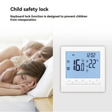 Thermostat für Fußbodenheizung, Intelligenter Thermostat, Digitaler Anzeigebildschirm, Regler für Fußbodenheizung im Boiler für Zuhause