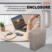 2.5 Inch SSD HDD Enclosure Case Hard Drive Disk Protective Case Enclosure Box for Solid State Drive Case(Black)