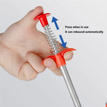 60cm Spring Pipe Unclogging Tool, Drain Cleaning Stick Blockage Remover Cleaning Home Kitchen Curved Sink Tool