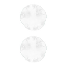2Pcs Wavy Transparent Glass Wax Melt Dish for Oil & Wax Melter