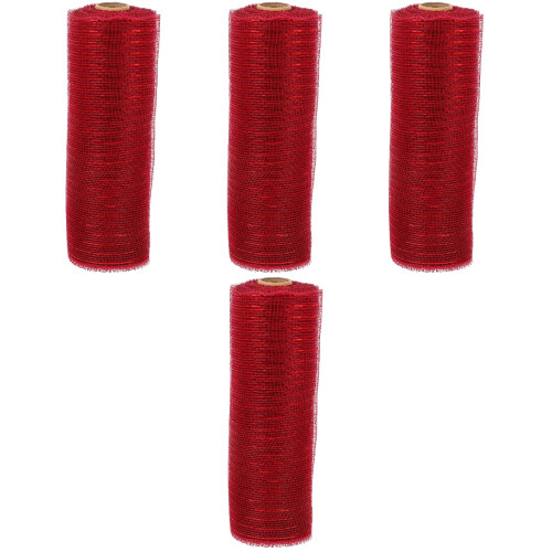 4Rolls Dark Wrapping Mesh Ribbon Durable DIY Craft Ribbon 1