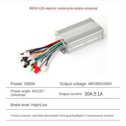 48V 60V 500W Hub Motor Controller 12Mos MAX 30A pour VéLo ÉLectrique E-Scooter Moto Bldc Motor Controller 1