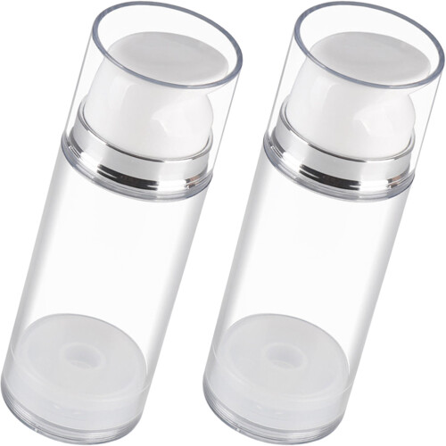 5 Count 100ml Airless Refillable Pump Bottles Empty