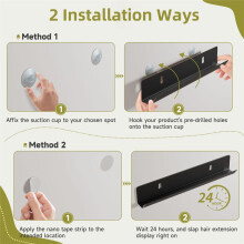 Hair Extension Hanger,Black Hair Extension Holder for Styling, Washing, Drying, Braiding, Hair Extension Display Rack