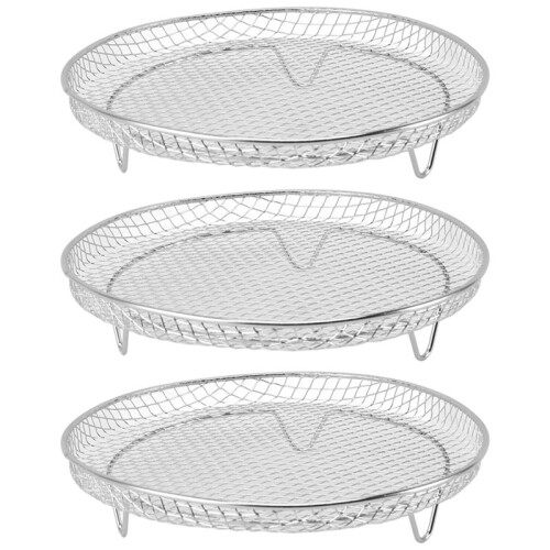 Fryer Rack Fryer Dehydrator Rack Multifunctional Stackable Grid Grilling Rack Mesh Design for 8 Inch Deep Fryers Kitchen 2