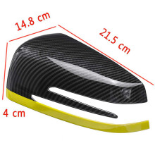 2 X Auto Achteruitkijkspiegel Zijspiegel Afdekkap voor - A BCE CLA GLA GLK Klasse W176 W117 Carbon Fibe + Rood