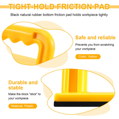 Wood Cutting Push  Stick Block 2-Pack Set – Angle Handle Foam Pad Holder Blocks For Cutting  Jointer, Table Saw 1