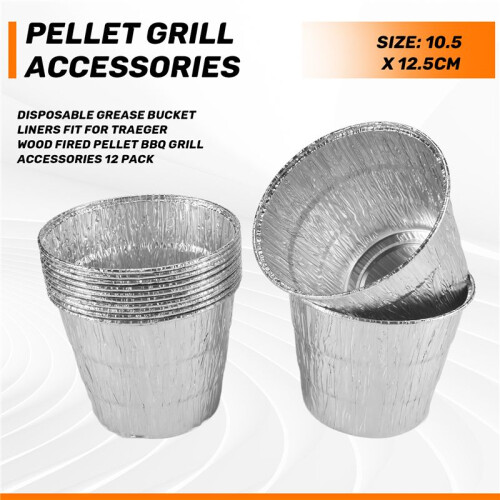EngåNgsfoder för Fetthinkar Som Passar för Traeger Vedeldade PelletsgrilltillbehöR 12-Pack 1