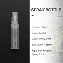 50 X 2Ml Vaporisateur De En Plastique Vide Pour Atomiseur De Parfum Transparent Nouveau