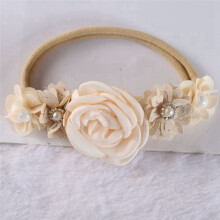 3 Stuks Babymeisjes Nylon Hoofdbanden - Bloemen Baby Haarband Strikken, Elastische Wikkels voor Pasgeborenen en Peuters