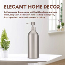 Dispensador de JabóN, Botella de Acero Inoxidable, Encimera, AntióXido y Bomba, Dispensador de LíQuido de LocióN de Mano para Cocina y BañO