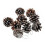 Silver Pinecone Ornaments Set 9 Pieces 3
