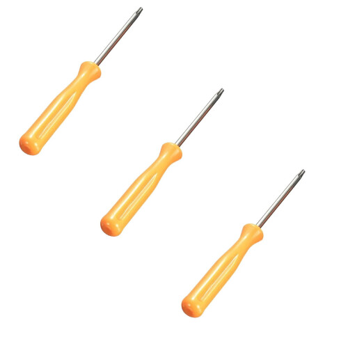 T8 Torx Screwdriver 3 Pack, Orange Precision Screwdriver for Macbook Controller Repair, Electronic Device Opening Tool Kit 1
