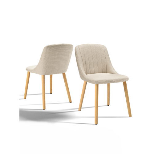 (Beige, Set of 2) Goeurvant Dining Chairs 2