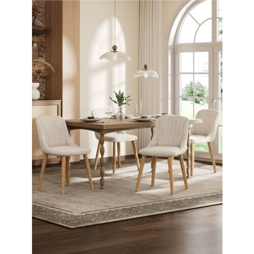 (Beige, Set of 2) Goeurvant Dining Chairs 1