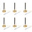 6Pièces Chime Flexible Argentée Outil Bouddhiste Temple 3