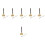 6Pièces Chime Flexible Argentée Outil Bouddhiste Temple 4