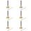 6Pièces Chime Flexible Argentée Outil Bouddhiste Temple 7