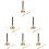 6Pièces Chime Flexible Argentée Outil Bouddhiste Temple 9