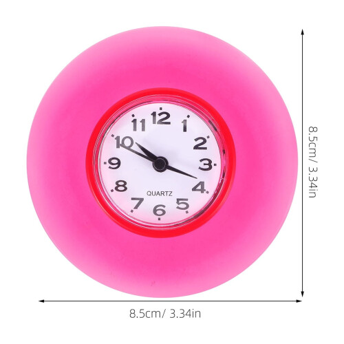 Multifunctional Home Clock Waterproof Suction Cup Modern for Kitchen Bathroom 1Pack 1