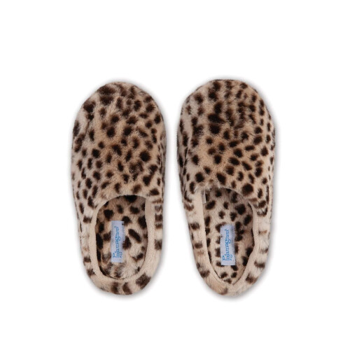 PajamaGram Γυναικείες Παντόφλες Υπνοδωματίου Leopard Slip-On, Μεσαίες 1