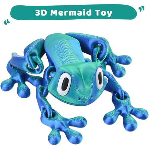 3D Printed Magnetic Frog Figurine 8 inch Articulated 2