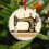 Vintage Sewing Machine Ornament Crystal Glass 1pc 4