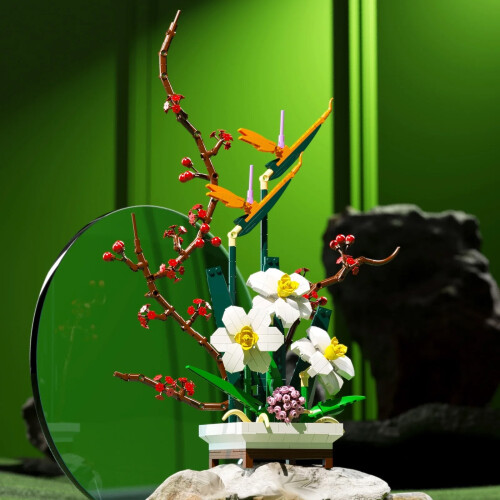Σετ Κατασκευών Μπουκέτο Νάρκισσος Συλλογή Βοτανικών Μπονσάι Συμβατό με 2