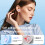 True Wireless Bluetooth 5.4 Earbuds, 5H Playtime, 15m Range, Type-C Charging, Transparent Display, Compatible with Phones/Tablets/Computers 5