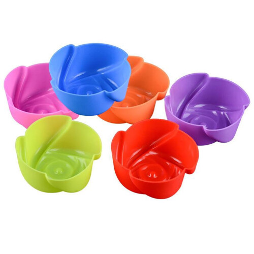 Διακοσμητικά ποτήρια σιλικόνης Stri8pcs, καλούπια κέικ σε σχήμα τριαντάφυλλου, 2