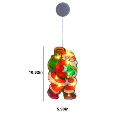 Snowman Christmas Window Light Decoration with Suction Cups 2