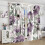 Floral Blackout Curtains Vintage Purple Boho Pattern 2 4