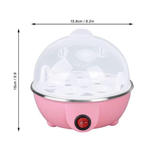 Egg Cooker,With Heating Plate Can Cook 7 Large Eggs Automatic Power Off Suitable for Kitchen Cooking () 2